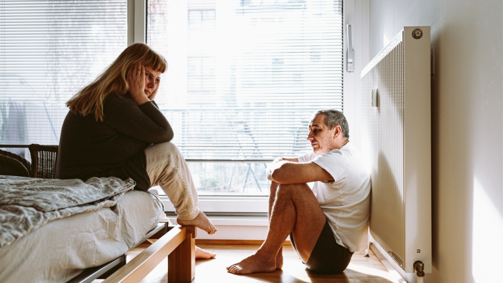 Struggling couple